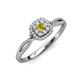 3 - Yesenia Prima Yellow and White Diamond Halo Engagement Ring 