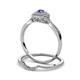 5 - Yesenia Prima Tanzanite and Diamond Halo Bridal Set Ring 