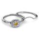 4 - Yesenia Prima Citrine and Diamond Halo Bridal Set Ring 
