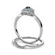 5 - Yesenia Prima London Blue Topaz and Diamond Halo Bridal Set Ring 