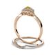 5 - Yesenia Prima Yellow and White Diamond Halo Bridal Set Ring 