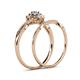 6 - Yesenia Prima Aquamarine and Diamond Halo Bridal Set Ring 