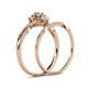 6 - Yesenia Prima Yellow Sapphire and Diamond Halo Bridal Set Ring 