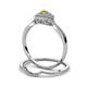 5 - Yesenia Prima Yellow Sapphire and Diamond Halo Bridal Set Ring 