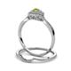 5 - Yesenia Prima Yellow and White Diamond Halo Bridal Set Ring 