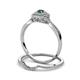 5 - Yesenia Prima Diamond and Lab Created Alexandrite Halo Bridal Set Ring 