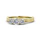 1 - Alyssa 0.95 ctw (5.50 mm) Round Lab Grown Diamond Three Stone Engagement Ring 