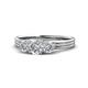 1 - Alyssa 0.95 ctw (5.50 mm) Round Lab Grown Diamond Three Stone Engagement Ring 