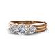 1 - Alyssa 1.44 ctw (6.50 mm) IGI Certified Round Lab Grown Diamond (VS1/F) Three Stone Engagement Ring 