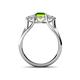 4 - Alyssa 6.40 mm Peridot and Diamond Three Stone Ring 