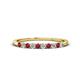 1 - Emlynn 2.40 mm Ruby and Diamond 10 Stone Wedding Band 