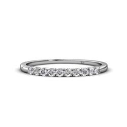 Emlynn Diamond Stone Wedding Band French Set Diamond Stone Womens Wedding Band Stackable ctw Platinum