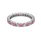 2 - Joyce 3.00 mm Rhodolite Garnet and Lab Grown Diamond Eternity Band 