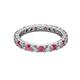 2 - Joyce 3.00 mm Pink Tourmaline and Lab Grown Diamond Eternity Band 