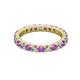 2 - Joyce 3.00 mm Amethyst and Lab Grown Diamond Eternity Band 