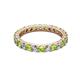 2 - Joyce 3.00 mm Peridot and Lab Grown Diamond Eternity Band 