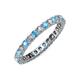 2 - Joyce 2.70 mm Blue Topaz and Lab Grown Diamond Eternity Band 