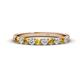 1 - Emlynn 2.70 mm Citrine and Diamond 10 Stone Wedding Band 