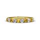 1 - Emlynn 3.00 mm Citrine and Diamond 10 Stone Wedding Band 