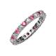 3 - Joyce 3.00 mm Pink Tourmaline and Lab Grown Diamond Eternity Band 