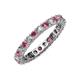 3 - Joyce 3.00 mm Rhodolite Garnet and Lab Grown Diamond Eternity Band 