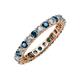 3 - Joyce 3.00 mm Blue and White Lab Grown Diamond Eternity Band 