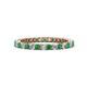 1 - Tiffany 2.00 mm Emerald and Lab Grown Diamond Eternity Band 