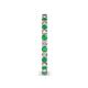 5 - Tiffany 2.00 mm Emerald and Lab Grown Diamond Eternity Band 