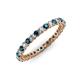 3 - Tiffany 2.00 mm Blue and White Lab Grown Diamond Eternity Band 