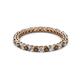 2 - Tiffany 2.00 mm Smoky Quartz and Lab Grown Diamond Eternity Band 