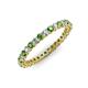 3 - Tiffany 2.00 mm Green Garnet and Lab Grown Diamond Eternity Band 