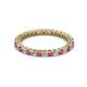 2 - Tiffany 2.00 mm Rhodolite Garnet and Lab Grown Diamond Eternity Band 