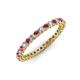 3 - Tiffany 2.00 mm Rhodolite Garnet and Lab Grown Diamond Eternity Band 