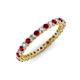 3 - Tiffany 2.00 mm Ruby and Lab Grown Diamond Eternity Band 