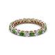 2 - Tiffany 2.80 mm Green Garnet and Lab Grown Diamond Eternity Band 