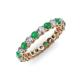 3 - Tiffany 2.80 mm Emerald and Lab Grown Diamond Eternity Band 