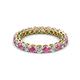 2 - Tiffany 2.80 mm Pink Sapphire and Lab Grown Diamond Eternity Band 