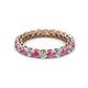 2 - Tiffany 2.80 mm Pink Sapphire and Lab Grown Diamond Eternity Band 