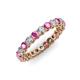 3 - Tiffany 2.80 mm Pink Sapphire and Lab Grown Diamond Eternity Band 