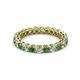 2 - Tiffany 2.80 mm Green Garnet and Lab Grown Diamond Eternity Band 