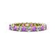 1 - Tiffany 2.80 mm Amethyst and Lab Grown Diamond Eternity Band 