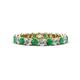 1 - Tiffany 2.80 mm Emerald and Lab Grown Diamond Eternity Band 