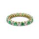 2 - Tiffany 2.80 mm Emerald and Lab Grown Diamond Eternity Band 