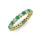 3 - Tiffany 2.80 mm Emerald and Lab Grown Diamond Eternity Band 