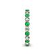 5 - Tiffany 2.80 mm Emerald and Lab Grown Diamond Eternity Band 