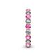 5 - Tiffany 3.00 mm Pink Sapphire and Lab Grown Diamond Eternity Band 