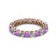 2 - Tiffany 3.00 mm Amethyst and Lab Grown Diamond Eternity Band 