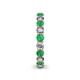 5 - Tiffany 3.00 mm Emerald and Lab Grown Diamond Eternity Band 