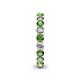 5 - Tiffany 3.00 mm Green Garnet and Lab Grown Diamond Eternity Band 