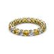 2 - Tiffany 3.00 mm Citrine and Lab Grown Diamond Eternity Band 